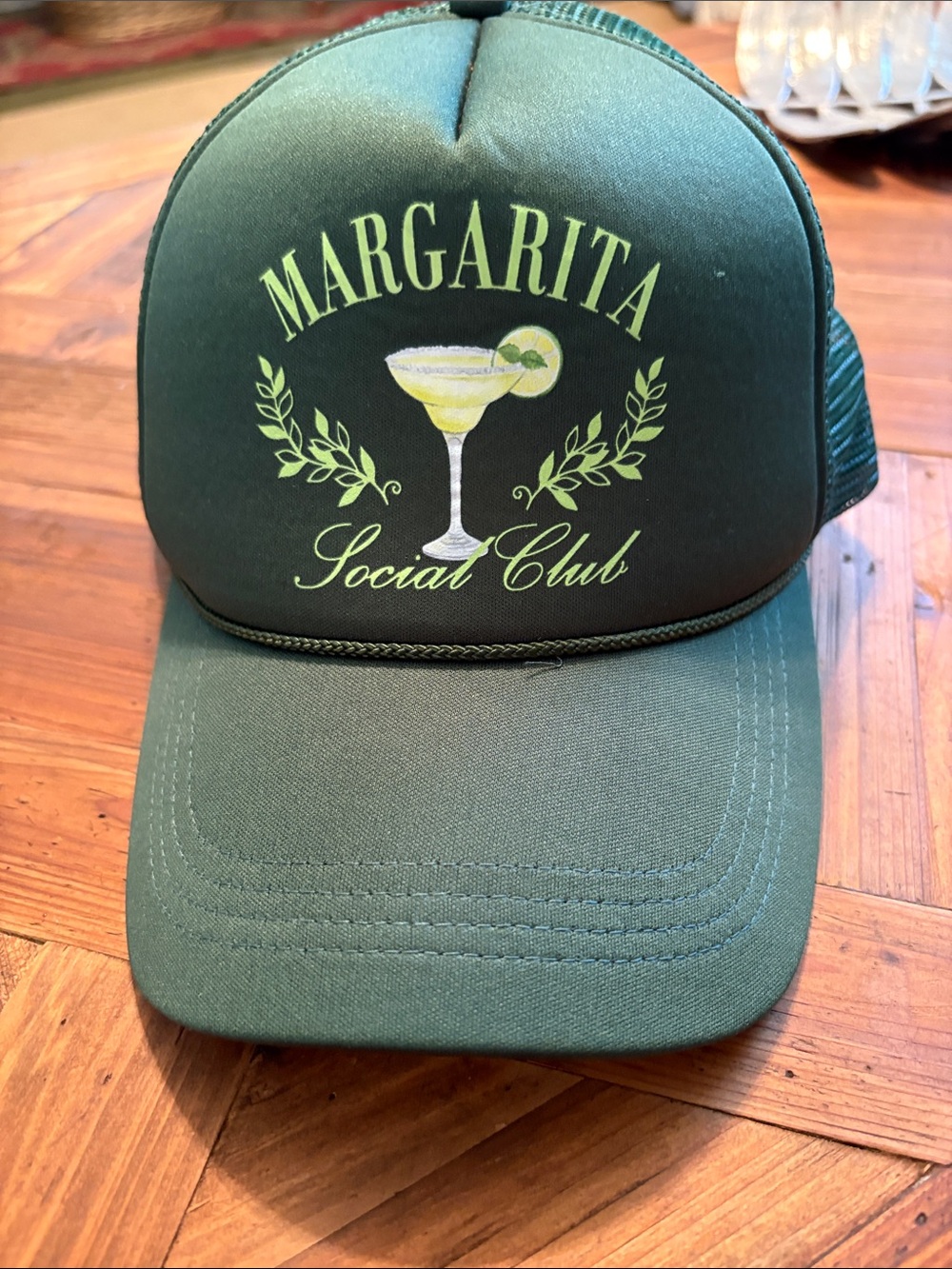 Margarita Social Club Green Trucker Hat